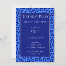 Patrón Birthday-Leopard-Azul-