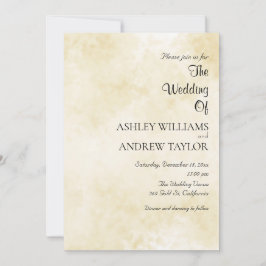 Invitación Patrón blanco amarillo elegante matrimonio