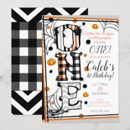 Invitación Patrón Caprichoso Combinación de Halloween Cumplea