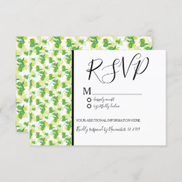 Invitación Patrón continuo de limón lima silo fresco boda