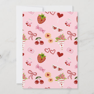 Invitación Patrón continuo de San Valentín adorable – Corazon
