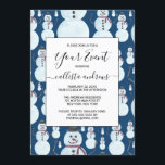 Invitación Patrón cutáneo de color de nieve azul escarchado<br><div class="desc">Este bonito y artístico diseño de la maravillosa tierra de invierno es perfecto para las vacaciones. En la parte superior de un fondo azul oscuro, se observa un patrón de nevado color agua pintado a mano en color azul, negro, naranja y burdeos. Es adorable, dulce, moderno y festivo. Disfrute de...</div>