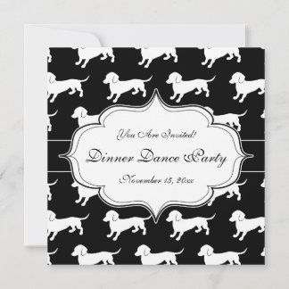 Invitación Patrón Cute Dachshund