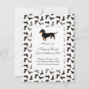 Invitación Patrón Cute Dachshund