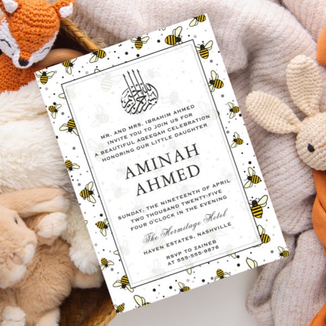 Invitación Patrón de abejas explosivas Aqiqa Aqeeqa Neutral I (Subido por el creador)