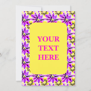 Invitación Patrón de acuarela de Boho floral artístico