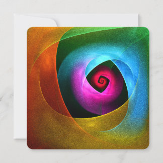 Invitación Patrón de arte abstracto moderno azul naranja rosa