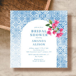Invitación Patrón de azulejos mediterráneos Despedida de solt
