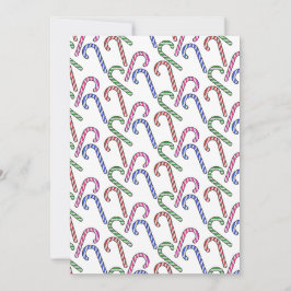 Invitación Patrón de bastón de caramelo con brillo