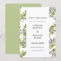 Patrón de bifurcación Olive Guardar la fecha Invit