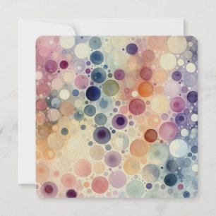 Invitación Patrón de burbuja de color de agua de Pastel