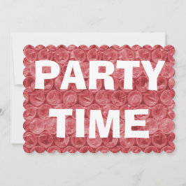 Invitación patrón de burbujas rojas de plástico