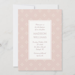 Invitación Patrón de caligrafía moderna rosa polvoriento baut