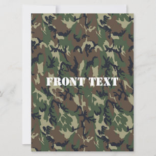 Invitación Patrón de camuflaje verde militar