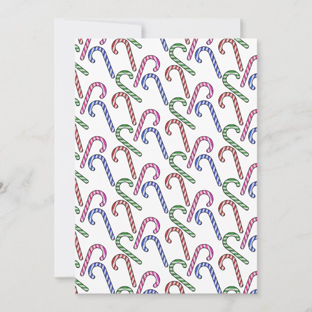 Invitación Patrón de Caramelo de Caña Brillante (Anverso)