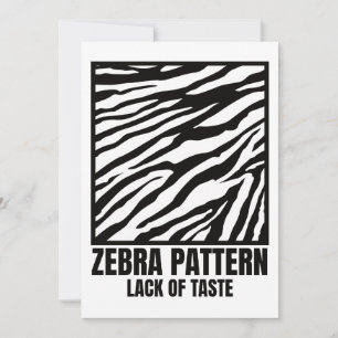 Invitación Patrón de cebra Víctima de mal gusto