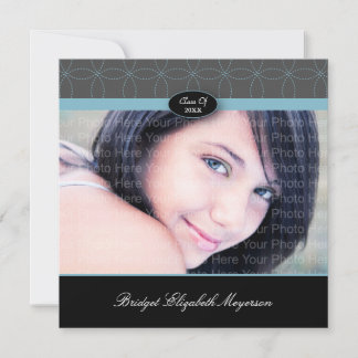 Invitación Patrón de círculos elegantes: Azul editable