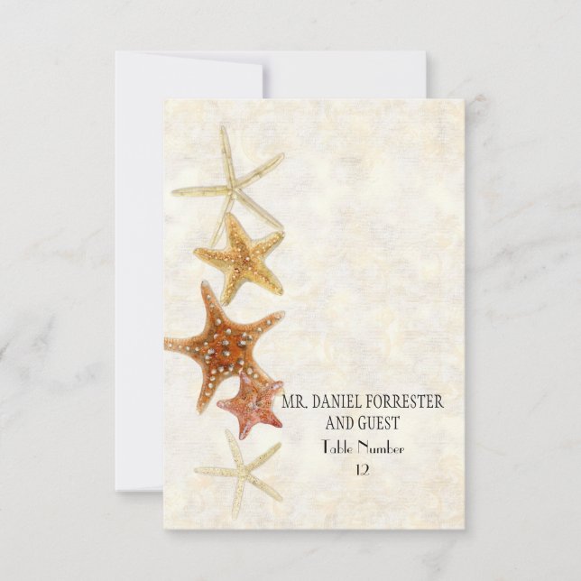 Invitación Patrón de clave griega acuarelaBoda de playa Starf (Anverso)
