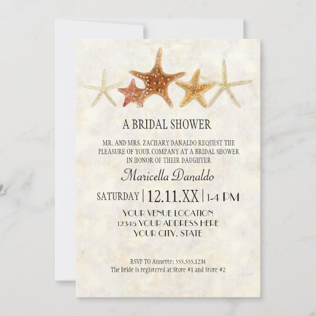 Invitación Patrón de clave griega acuarelaBoda de playa Starf (Anverso)
