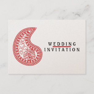 Invitación Patrón de compromiso del boda islámico