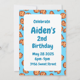 Invitación Patrón de cookies de chocolate