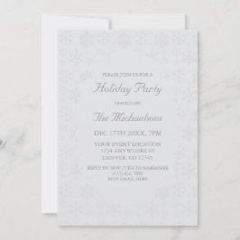 Invitación Patrón de copo de nieve de Navidad invernal
