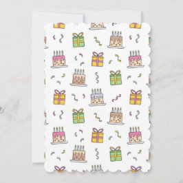 Invitación Patrón de cumpleaños alegre