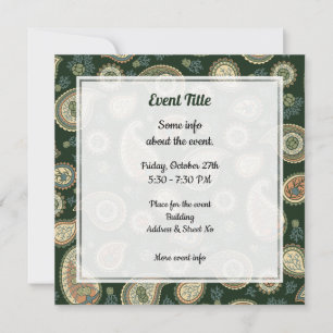 Invitación Patrón de Cypress Paisley