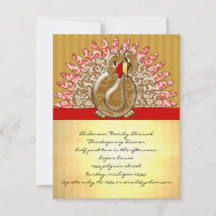 Invitación Patrón de Damasco de Turquía de Personalizado cort