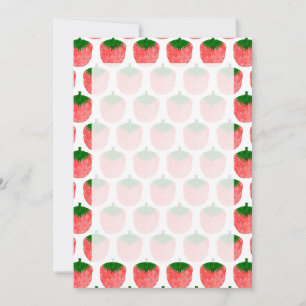 Invitación Patrón de dibujo de fresa