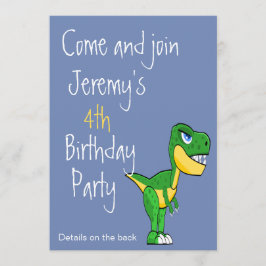 Invitación Patrón de dinosaurio niño pequeño edad cumpleaños