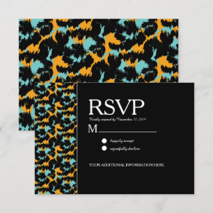 Invitación Patrón de estampado de leopardo colorido moderno p