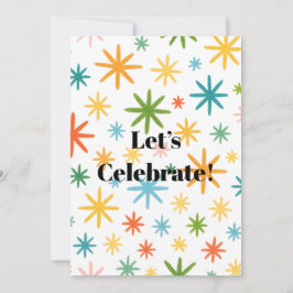 Invitación Patrón de estrella colorido