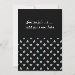 Invitación Patrón de estrellas lindas sobre fondo negro