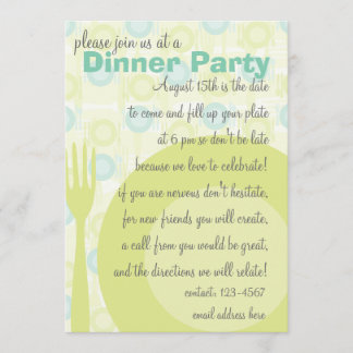 Invitación Patrón de Fiesta de la cena