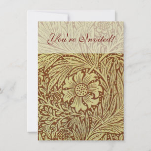 Invitación Patrón de Flor Antigua Marigold de William Morris