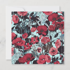 Invitación Patrón de flor de amapola