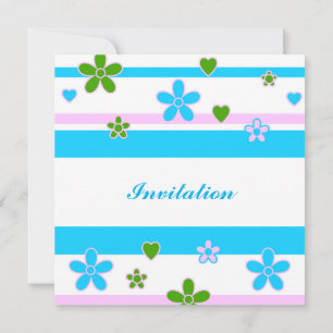 Invitación Patrón de flores de primavera