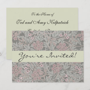 Invitación Patrón de flores de William Morris Jasmine