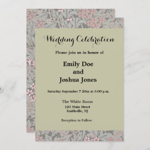 Invitación Patrón de flores de William Morris Jasmine