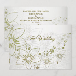 Invitación Patrón de Floristería Floral Vintage Boda Elegante