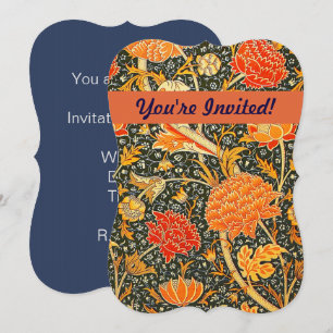 Invitación Patrón de fondo de escritorio de William Morris Cr