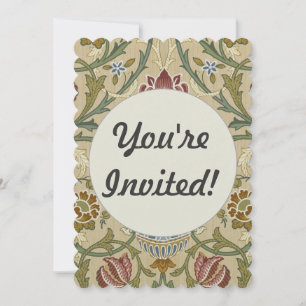 Invitación Patrón de fondo de escritorio floral de William Mo