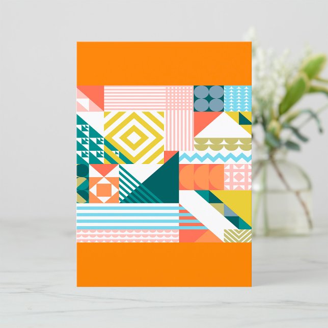Invitación Patrón de forma colorida (Subido por el creador)