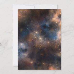 Invitación Patrón de Galaxia Espacial Estrellas Brillantes Az