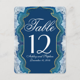 Invitación Patrón de geoda de ágata azul teal elegante bonito
