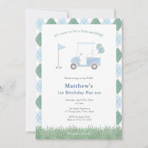 Invitación Patrón de Golf Clásico Fiesta de Cumpleaños Par-te