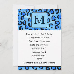 Invitación Patrón de impresión monograma personalizado de leo