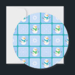 Invitación Patrón de invierno de snowman y copos de nieve<br><div class="desc">Viento a prueba de viento,  con un patrón ininterrumpido,  de soplete y copos de nieve</div>
