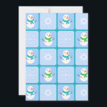 Invitación Patrón de invierno de snowman y copos de nieve<br><div class="desc">Viento a prueba de viento,  con un patrón ininterrumpido,  de soplete y copos de nieve</div>